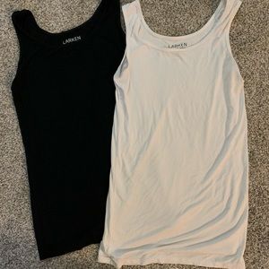 Larken Signature Tanktop - Maternity/post-Partum (1 Black, 1 White)